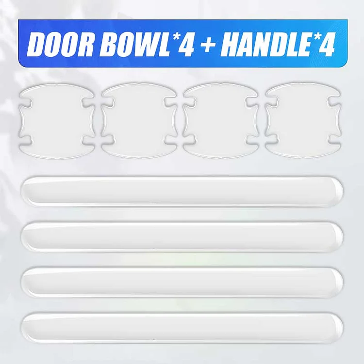 Fully transparent car door handle protector