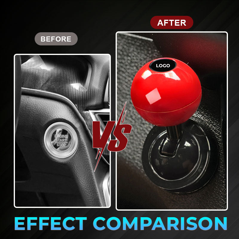 Car start button rocker ball